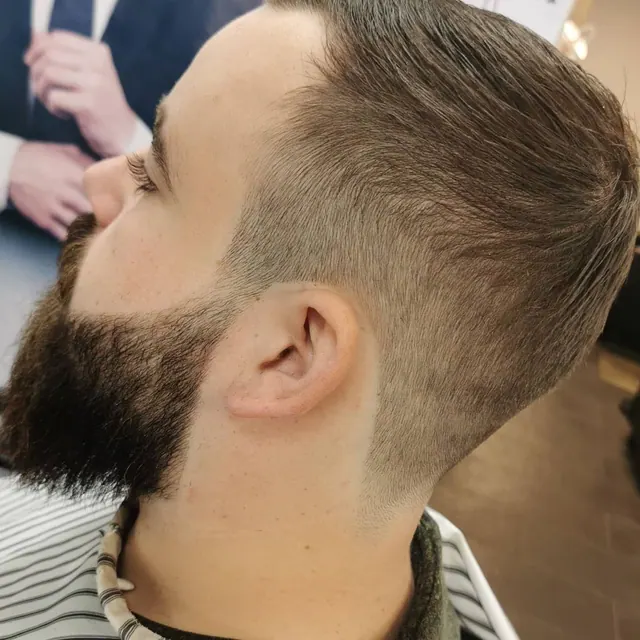 A beard and fade at Tonys Barber Shop